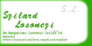 szilard losonczi business card